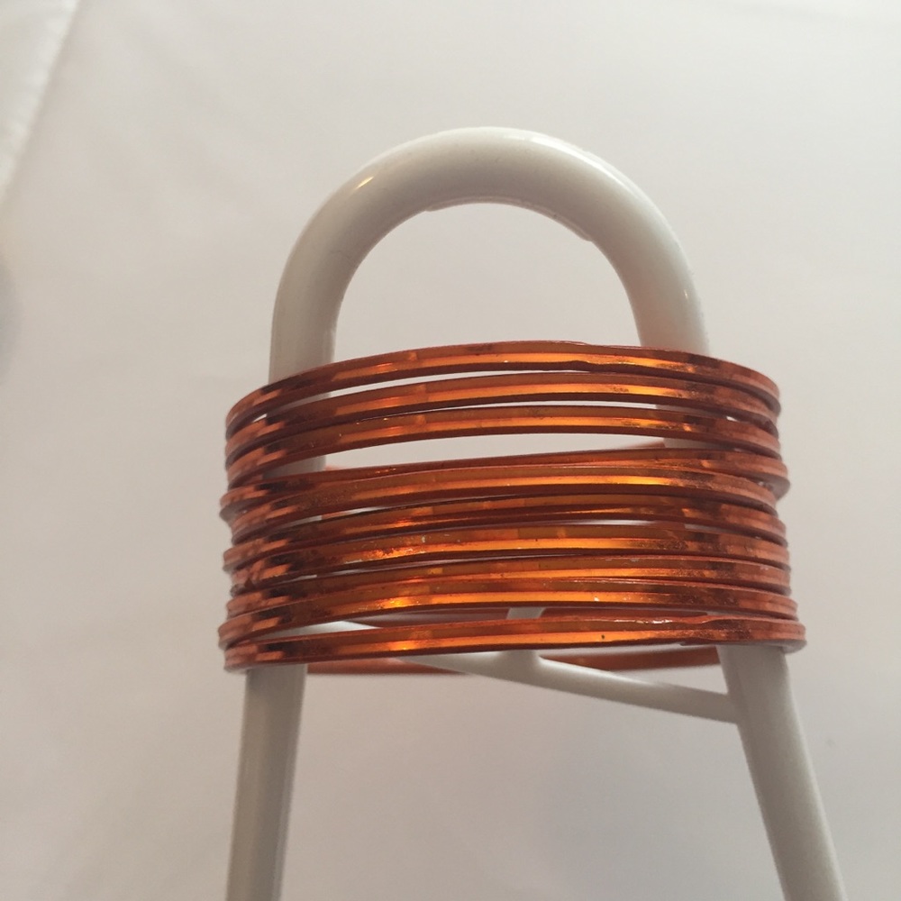 Orange bangles and bracelets